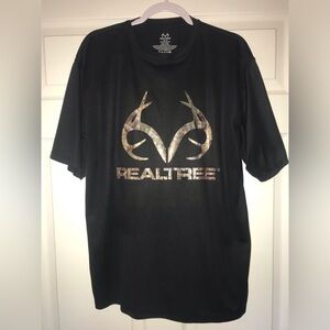 Realtree 100% Polyester Black Mens Tee